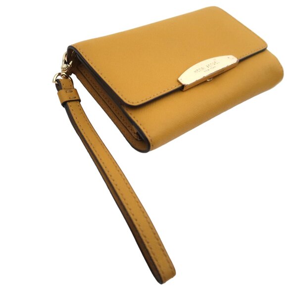 HENRI BENDEL Textured yellow leather clutch wallet - Picture 2 of 8